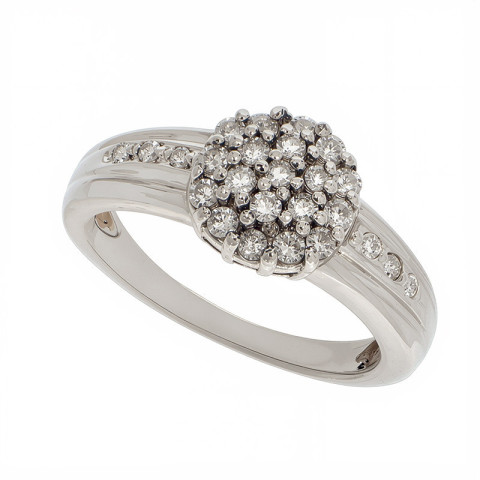 Inel, Aur Alb, 14 k, 4.03 gr, cu Diamante, Cod Produs: 813126 - 2