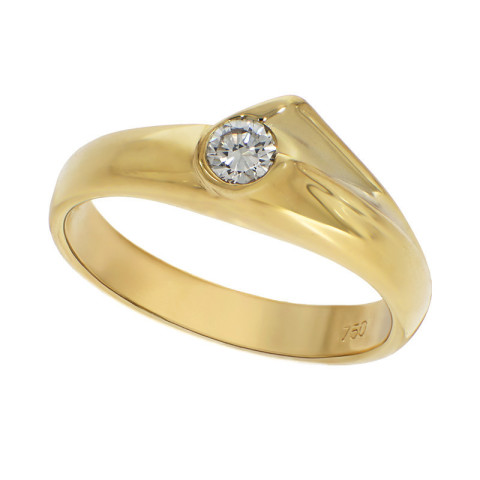 Inel De Logodna, Aur Galben, 14 k, 3.69 gr, cu Diamante, Cod Produs: 816250 - 2