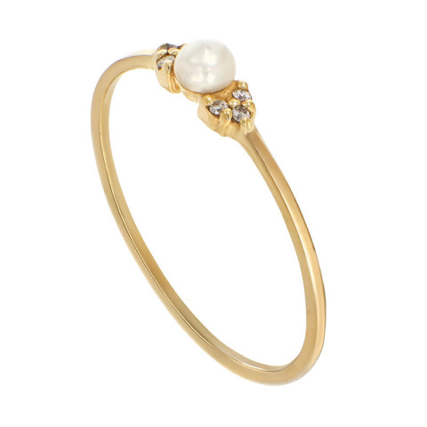 Inel, Aur Galben, 14 k, 0.85 gr, cu Diamante, Cod Produs: 816597 - 2