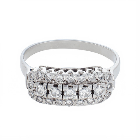 Inel, Aur Alb, 18 k, 4.2 gr, cu Diamante, Cod Produs: 817746 - 2