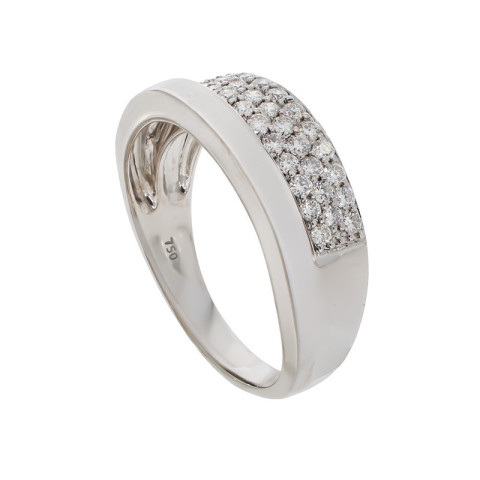 Inel, Aur Alb, 18 k, 6.94 gr, cu Diamante, Cod Produs: 823413 - 2