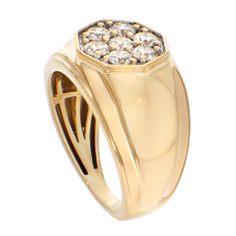 Inel, Aur Galben, 14 k, 8.18 gr, cu Diamante, Cod Produs: 824952 - 2