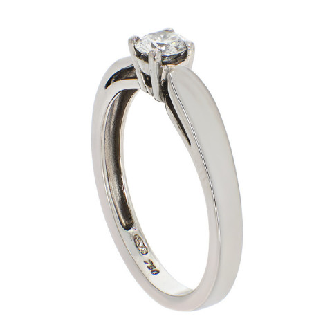 Inel De Logodna, Aur Alb, 18 k, 3.28 gr, cu Diamante, Cod Produs: 830312 - 2