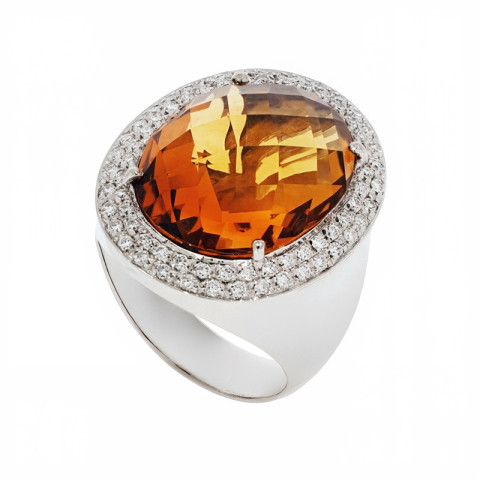 Inel, Aur Alb, 18 k, 16.52 gr, cu Diamante, Cod Produs: 832302 - 2