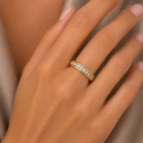 Inel, Aur Galben, 18 k, 9.2 gr, cu Diamante, Cod Produs: 832313 - 3