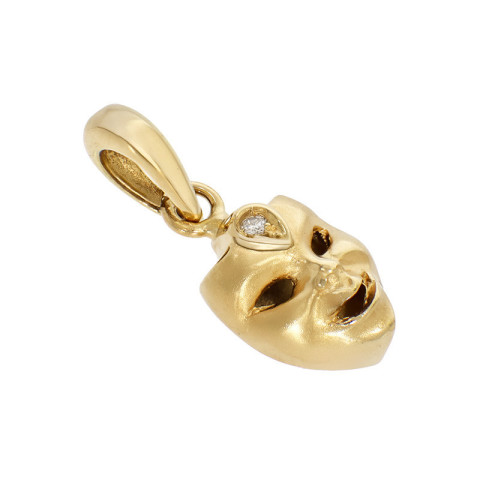 Pandantiv, Aur Galben, 18 k, 1.84 gr, cu Diamante, Cod Produs: 833266 - 2