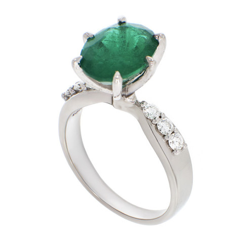 Inel De Logodna, Aur Alb, 18 k, 5.59 gr, cu Diamante, Cod Produs: 835969 - 2