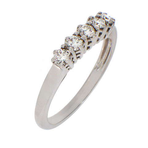 Inel, Aur Alb, 18 k, 3.73 gr, cu Diamante, Cod Produs: 836186 - 2