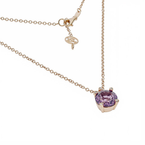 Colier, Aur Roz, 18 k, 8.37 gr, cu Diamante, Cod Produs: 838047 - 2