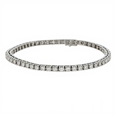 Bratara, Aur Alb, 18 k, 11.91 gr, cu Diamante, Cod Produs: 838055 - 2