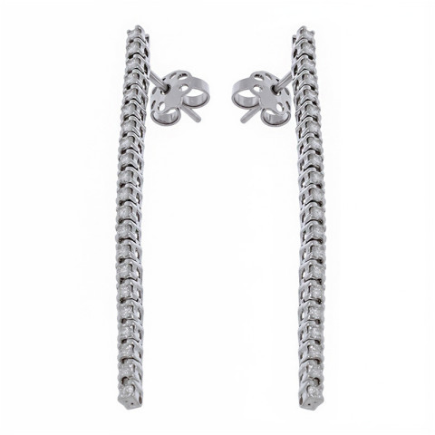 Cercei, Aur Alb, 18 k, 5.29 gr, cu Diamante, Cod Produs: 838070 - 2