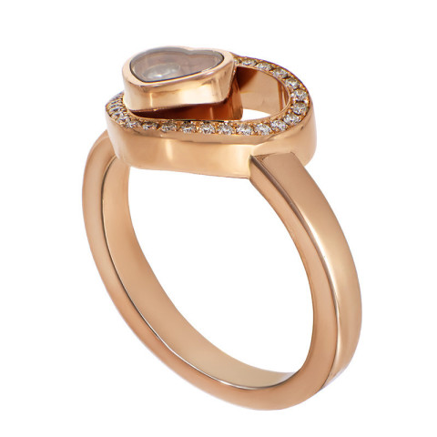 Inel, Aur Roz, 18 k, 5.52 gr, cu Diamante, Cod Produs: 838087 - 2