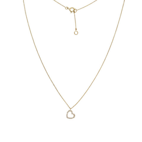 Colier, Aur Galben, 14 k, 1.04 gr, cu Diamante, Cod Produs: 839115 - 1