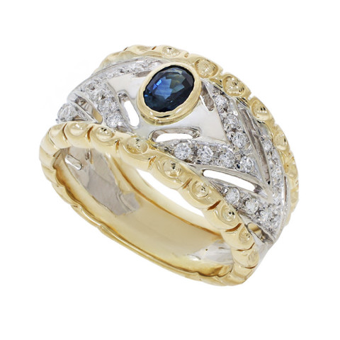 Inel, Aur Mixt, 18 k, 8.92 gr, cu Diamante, Cod Produs: 839686 - 2