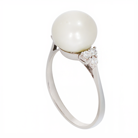 Inel, Aur Alb, 18 k, 2.51 gr, cu Diamante, Cod Produs: 840953 - 2