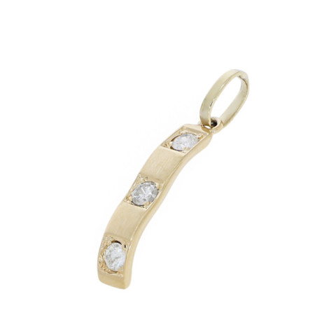 Pandantiv, Aur Galben, 18 k, 0.94 gr, cu Diamante, Cod Produs: 842048 - 2