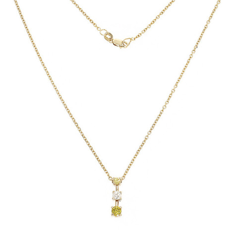 Colier, Aur Galben, 14 k, 3.92 gr, cu Diamante, Cod Produs: 842057 - 1