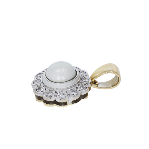 Pandantiv, Aur Galben, 18 k, 3.63 gr, cu Diamante, Cod Produs: 842157 - 2
