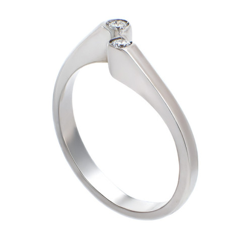 Inel, Aur Alb, 18 k, 4.17 gr, cu Diamante, Cod Produs: 842161 - 2