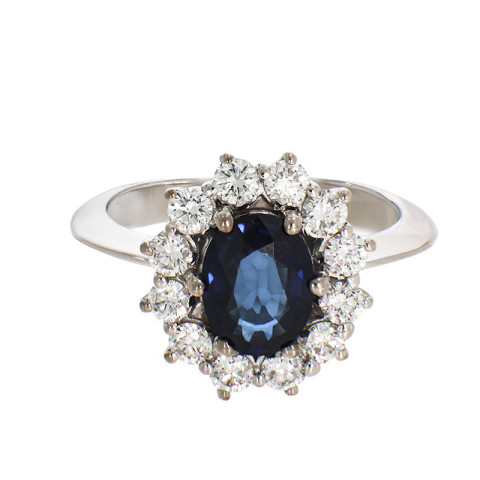 Inel De Logodna, Aur Alb, 18 k, 5.36 gr, cu Diamante, Cod Produs: 845996 - 2