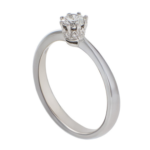 Inel De Logodna, Aur Alb, 18 k, 3.23 gr, cu Diamante, Cod Produs: 846824 - 2