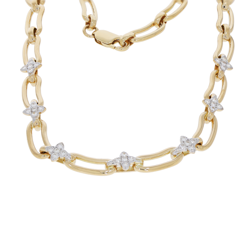 Colier, Aur Galben, 18 k, 62.57 gr, cu Diamante, Cod Produs: 849622 - 2