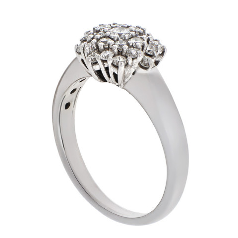 Inel, Aur Alb, 18 k, 4.02 gr, cu Diamante, Cod Produs: 850430 - 2