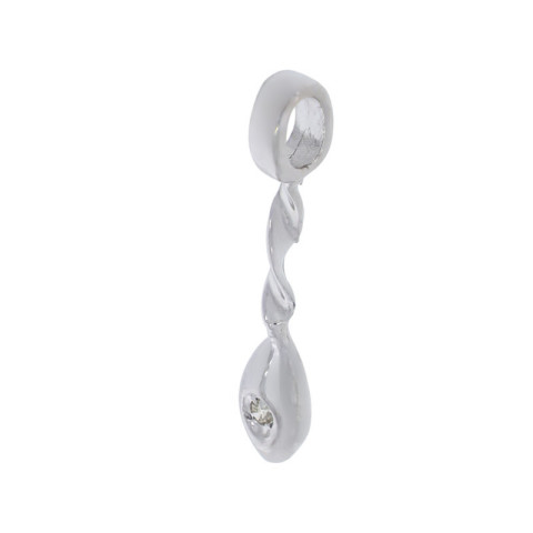 Pandantiv, Aur Alb, 18 k, 0.5 gr, cu Diamante, Cod Produs: 853583 - 2