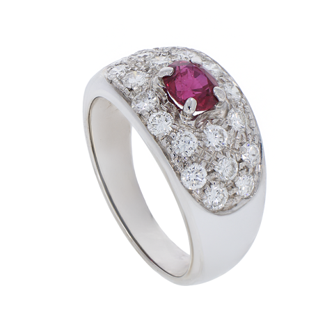 Inel, Aur Alb, 18 k, 7.89 gr, cu Diamante, Cod Produs: 853638 - 2