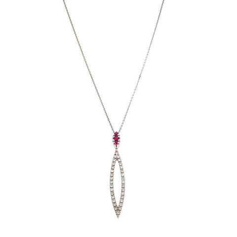 Colier, Aur Alb, 18 k, 6.98 gr, cu Diamante, Cod Produs: 854639 - 2
