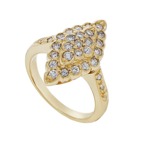 Inel, Aur Galben, 18 k, 8.05 gr, cu Diamante, Cod Produs: 854658 - 2