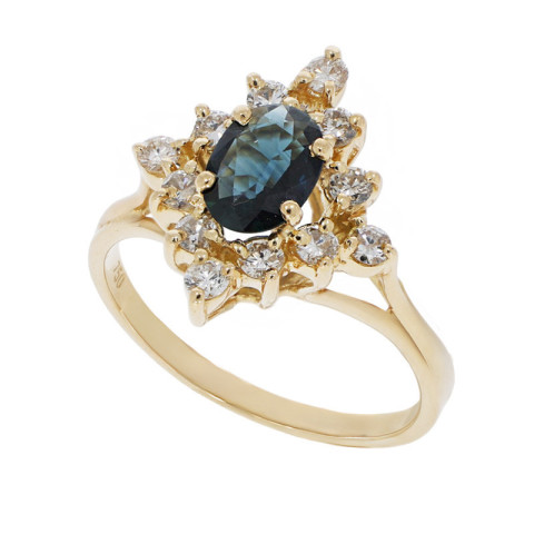Inel, Aur Galben, 18 k, 3.68 gr, cu Diamante, Cod Produs: 854659 - 2