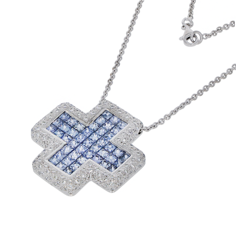 Colier, Aur Alb, 18 k, 22.93 gr, cu Diamante, Cod Produs: 857449 - 2