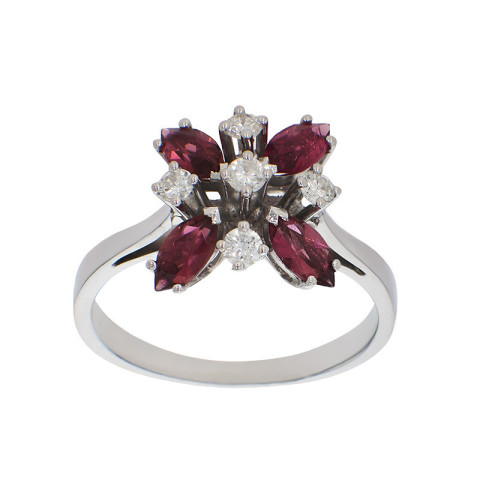 Inel, Aur Alb, 14 k, 3.97 gr, cu Diamante, Cod Produs: 858576 - 2
