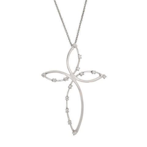 Colier, Aur Alb, 18 k, 7.41 gr, cu Diamante, Cod Produs: 858949 - 2