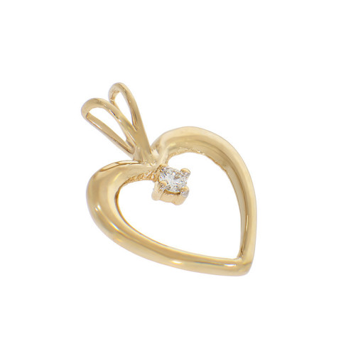 Pandantiv, Aur Galben, 14 k, 0.77 gr, cu Diamante, Cod Produs: 859606 - 2