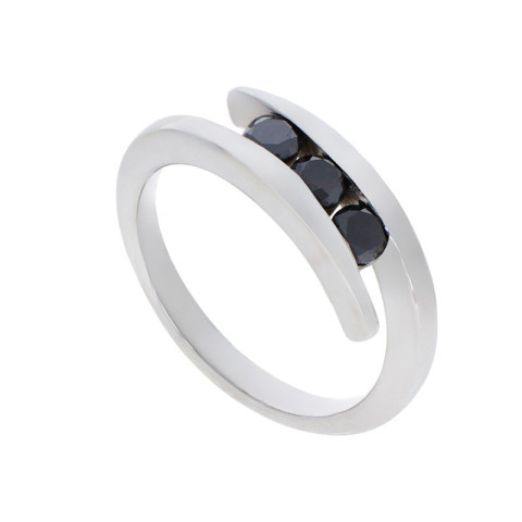 Inel, Aur Alb, 14 k, 2.9 gr, cu Diamante, Cod Produs: 859726 - 2