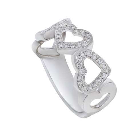 Inel, Aur Alb, 18 k, 6.22 gr, cu Diamante, Cod Produs: 859916 - 2