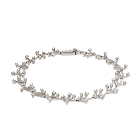 Bratara, Aur Alb, 18 k, 9.8 gr, cu Diamante, Cod Produs: 861027 - 2