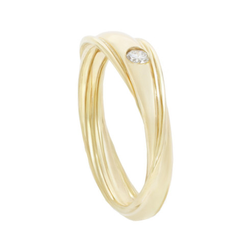 Inel, Aur Galben, 14 k, 3.49 gr, cu Diamante, Cod Produs: 861517 - 2
