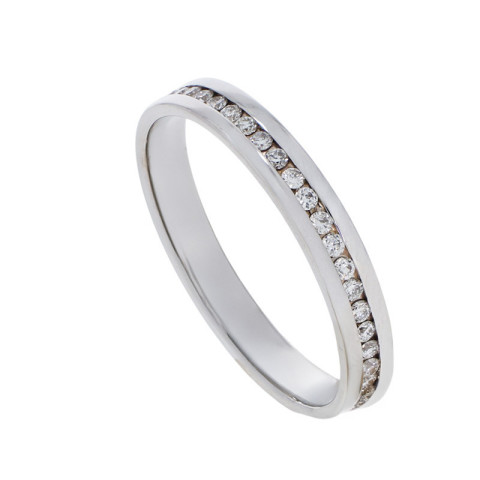 Inel, Aur Alb, 18 k, 2.16 gr, cu Diamante, Cod Produs: 863612 - 2