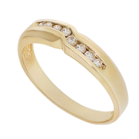 Inel, Aur Galben, 14 k, 2.44 gr, cu Diamante, Cod Produs: 864169 - 2