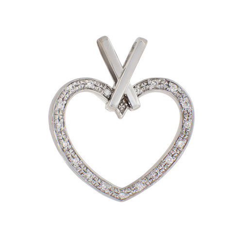 Pandantiv, Aur Alb, 14 k, 2.68 gr, cu Diamante, Cod Produs: 865085 - 2