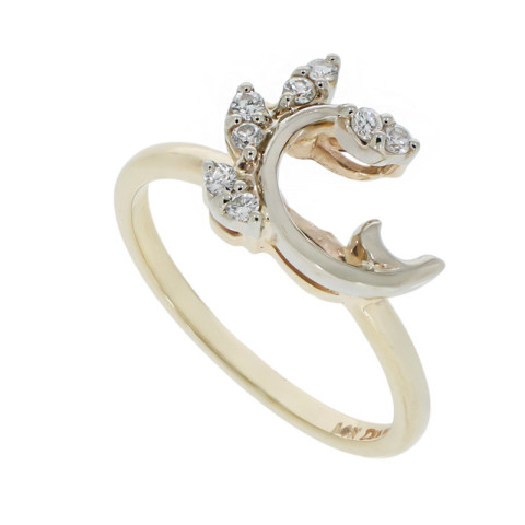 Inel, Aur Mixt, 14 k, 2.73 gr, cu Diamante, Cod Produs: 868088 - 2