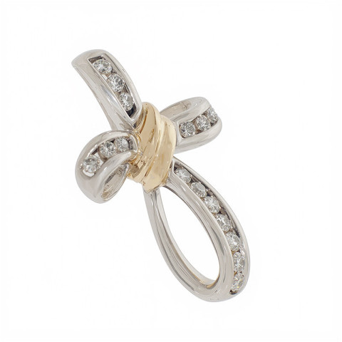Pandantiv Cruce, Aur Mixt, 14 k, 2.17 gr, cu Diamante, Cod Produs: 868352 - 2