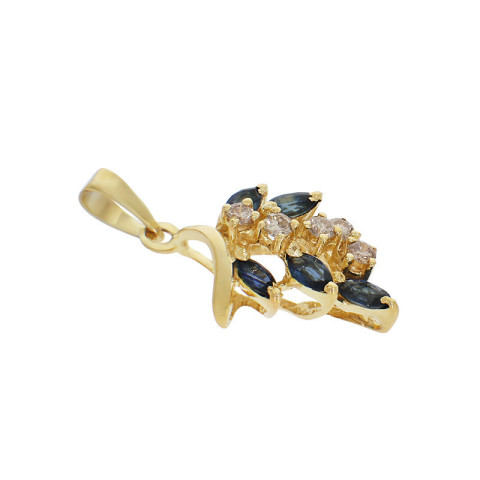 Pandantiv, Aur Galben, 14 k, 1.46 gr, cu Diamante, Cod Produs: 871335 - 2